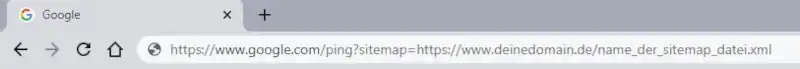 Ping-Tool für Sitemap in Google Browser