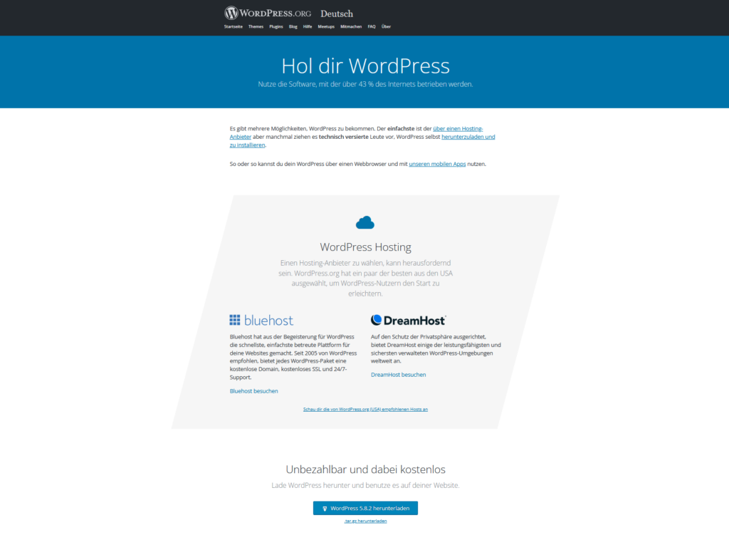 WordPress DE-Website